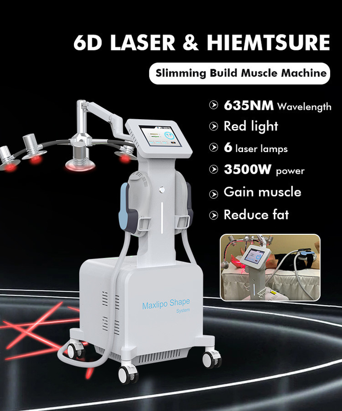 hiemtsure du laser 6d amincissant la version de lumière rouge d'emsculpt de machine de muscle de construction