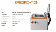 Machine 10-160J/Cm2 de laser de picoseconde d'épilation de laser de 808 diodes